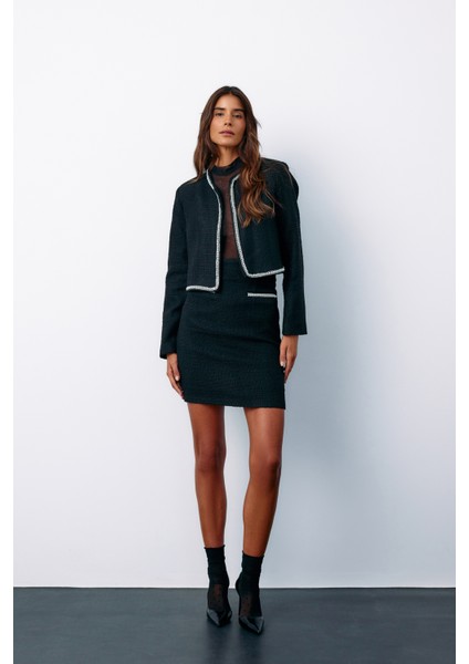 Aksesuar Detaylı Tüvit Etek - Siyah modelleri