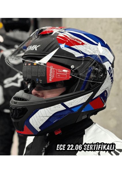 Gullwing Navigator Mavi Çene Açılır Kask (Ece 22.06) (Fit Kalıp)