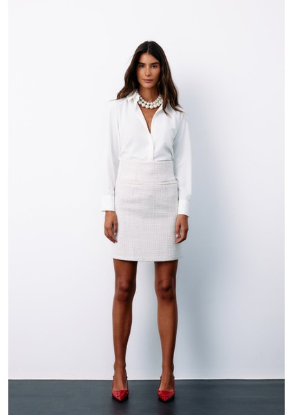 Aksesuar Detaylı Tüvit Etek - Taş indirimleri