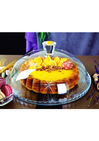 Cam Kapaklı Kek Fanusu Mira Desenli fiyatları