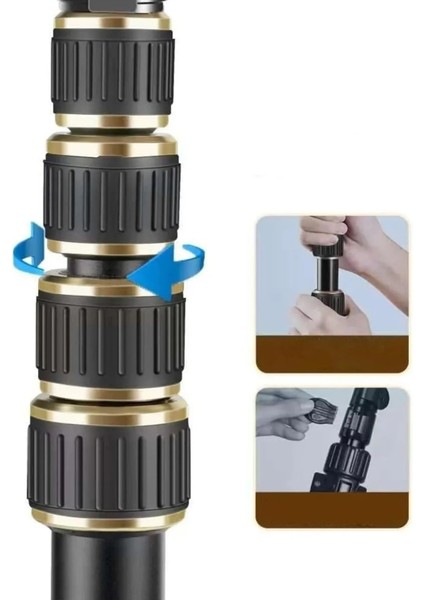 195 cm Çantalı, Kumandalı 2in1 Tripod ve Selfie Çubuğu Telefon ve Kamera Uyumlu Taşınabilir Monopod