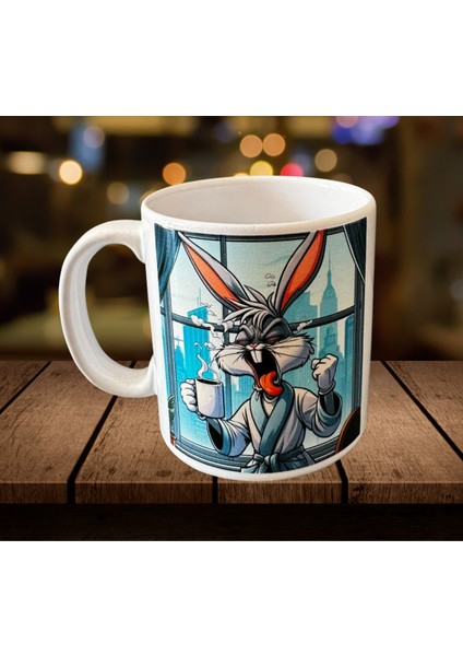 Seramik Bardak Agrasif Bunny