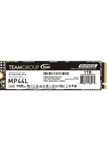 MP44L 1tb GEN4X4 5000/4500MB/S Nvme Pcıe M.2 SSD Disk (TM8FPK001T0C101)