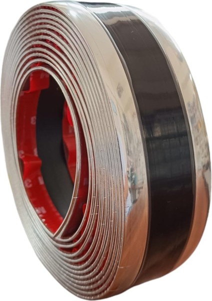 Yapışkanlı Araba Kapı Eşiği Tampon Koruyucu Krom Siyah 5CMX5MT