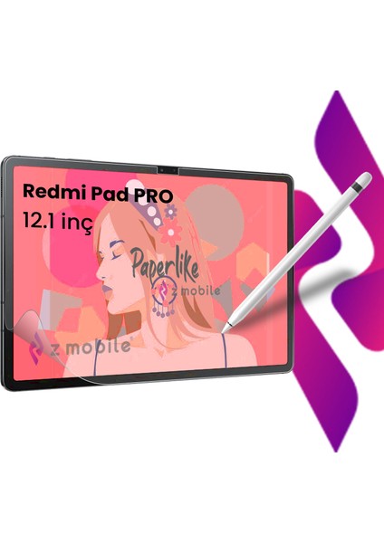 Redmi Pad Pro 12.1" Uyumlu Paperlike Nano Kırılmaz Ekran Koruyucu Kağıt Hissi Paper Like