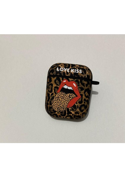 Iphone 1/2. Nesil Uyumlu Koruyucu Bluetooth Kulaklık Kılıfı Leopar Desenli