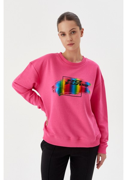 Kadın Sweatshirt Fuşya 72498 modelleri