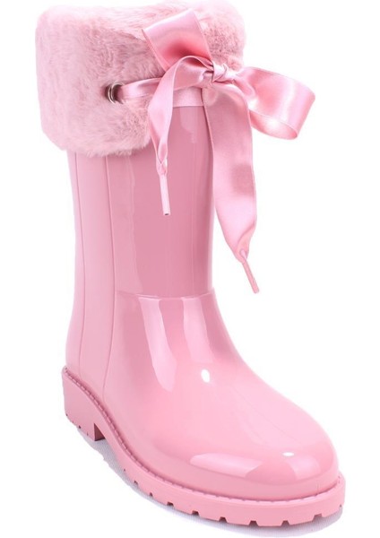W10239 Campera Charol Soft Pembe Kız Çocuk Yağmur Çizme