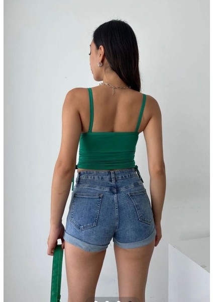 Yeşil Askılı Atlet Crop