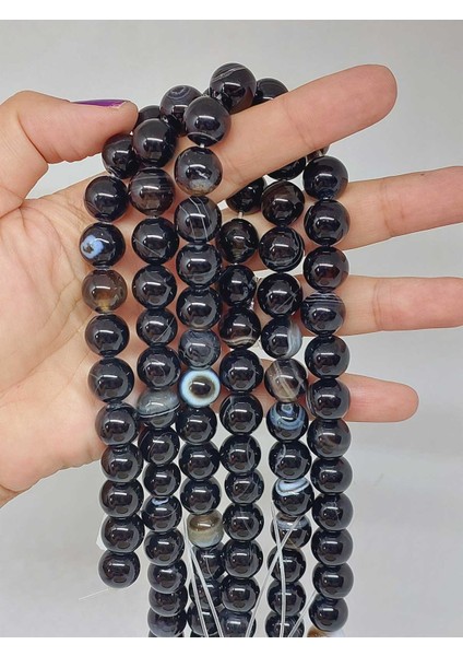 Akik Taşı Dizi 12MM (53386)