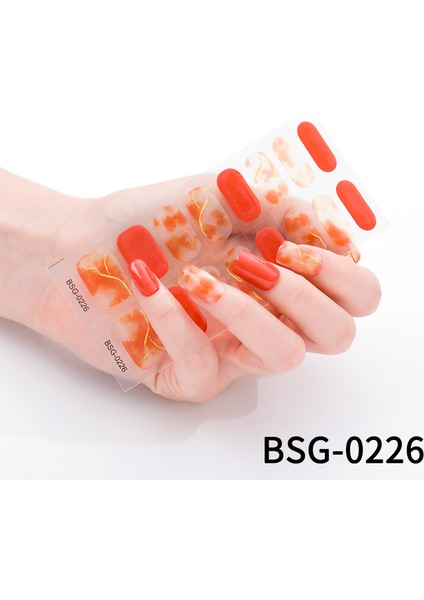 Jel Tırnak Seti, 16 Adet Jel Tırnak Sticker, Uv Işık Setli Jel Tırnak, Poly Jel Sticker Nail Art