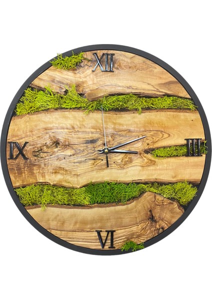 Ahsapduvardekor, Dekoratif Duvar Saatleri, Duvar Saati Modelleri, Ev Dekorasyonu, Yosunlu Duvar Saati, Dekorasyon, Duvar Saati Modelleri