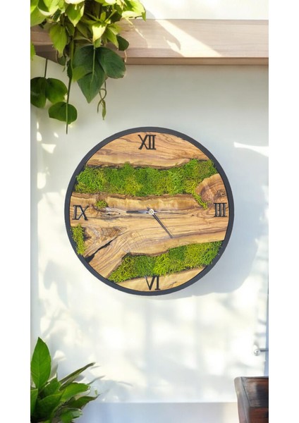 Ahsapduvardekor, Dekoratif Duvar Saatleri, Duvar Saati Modelleri, Ev Dekorasyonu, Yosunlu Duvar Saati, Dekorasyon, Duvar Saati Modelleri fırsatları