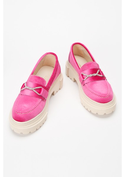 Kadife Önü Taşlı Kadın Loafer Ayakkabı indirimleri
