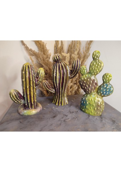 Kaktüs Polyester Biblo 3 Lü Takım fırsatları