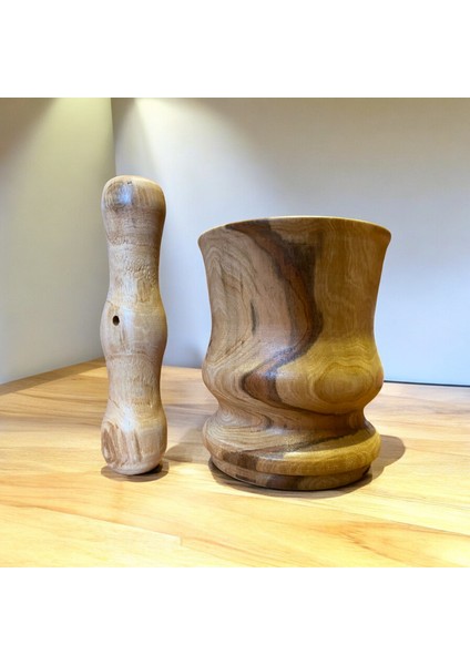 Erik Ağacından El Yapımı Ahşap Havan