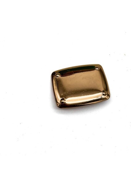 4x3 cm Metal Plaka Süs Light Gold Renk 1 Adet
