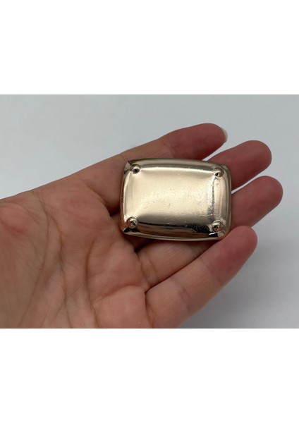4x3 cm Metal Plaka Süs Light Gold Renk 1 Adet fiyatları