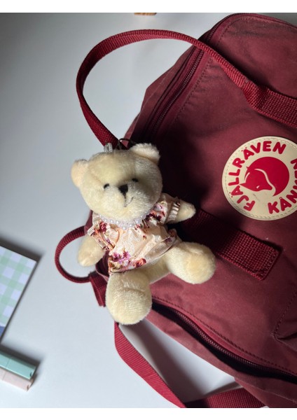 Inci Kolyeli Elbiseli Sevimli Peluş Ayıcık Anahtarlık Çanta Aksesuarı Hediyelik