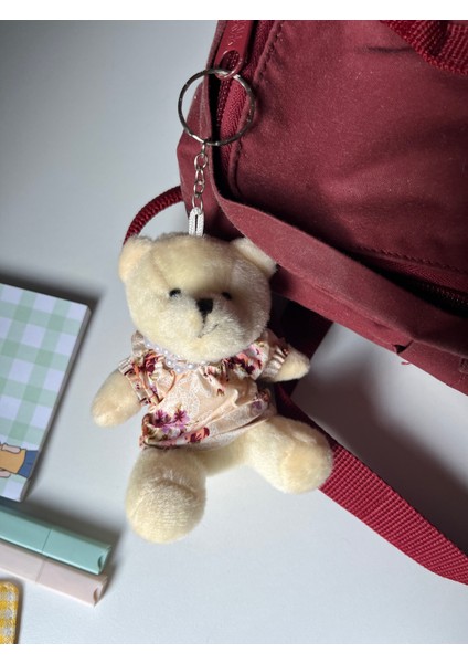 Inci Kolyeli Elbiseli Sevimli Peluş Ayıcık Anahtarlık Çanta Aksesuarı Hediyelik fırsatları