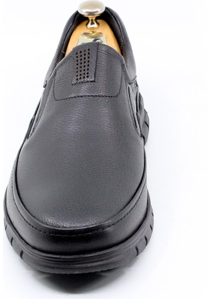 Deri Siyah Günlük Casual Bağcıksız Erkek Ayakkabı 10810 modelleri