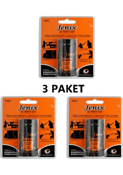 3 Adet Jenix Biber Gazı