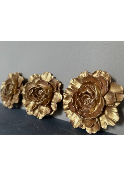 Lotus Dekoratif 3 Lü Duvar Çiçek