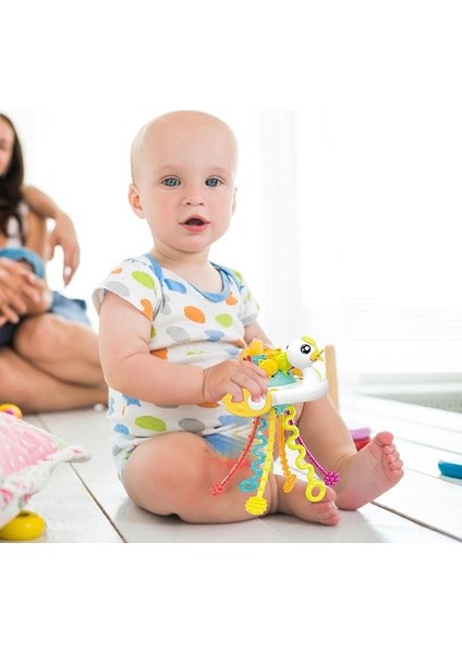 Ördek Şekilli Montessori Duyusal Gözlem Beceri Geliştirme ve Diş Kaşıyıcı Oyuncağı