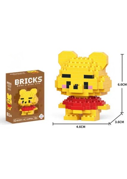 Brikcks Winnie The Pooh Yapboz 3D Puzzle LEGO