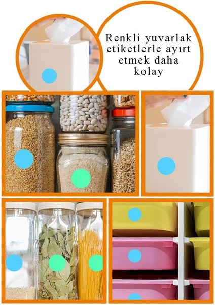 8 mm Renkli Hazır Yuvarlak Etiket 750 Li 1 Paket Mix Color Ofis Etiketleri 127 Kendinden Yapışkanlı Nokta Etiket fiyatları