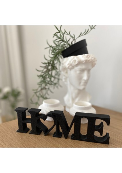 Home Yazılı Dekoratif Biblo ve Masaüstü Dekor - Siyah 22 cm x 6 cm (Büyük Boy) fiyatları