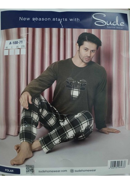 Erkek Bisiklet Yaka Kışlık Polar Pijama Takımı A100/71 - 1 Adet fiyatları