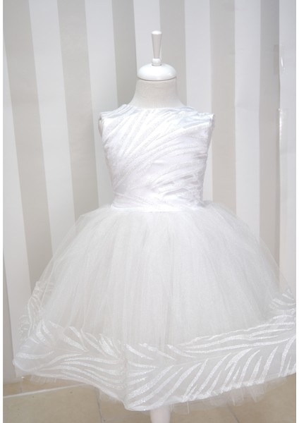 Beyaz Nedime Elbisesi Kız Çocuk ,beyaz Abiye