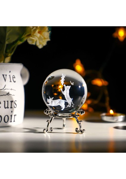 Dekoratif Metal Ayaklı Ikili Kedi Tasarımlı 3D Cam Küre 6cm fiyatları