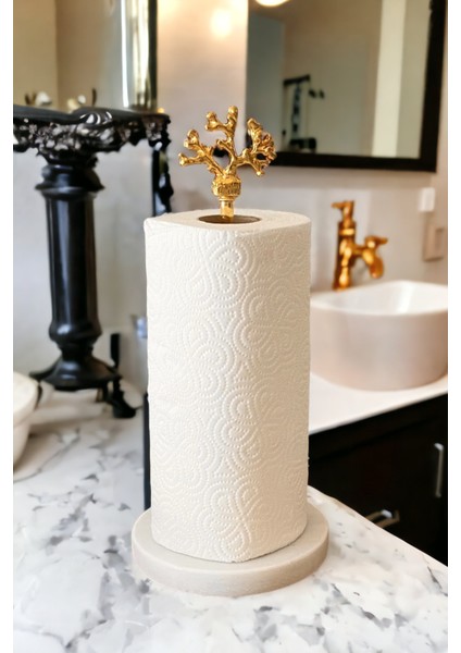 Dekoratifli Doğal Mermer Gold Metal Mercan Rulo Havluluk & Peçetelik fırsatları