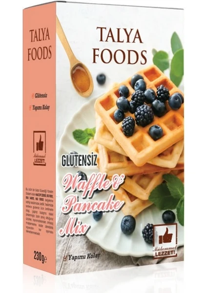 Talya Foods Glutensiz Kolay Yap Waffle & Pancake Mix 230 gr