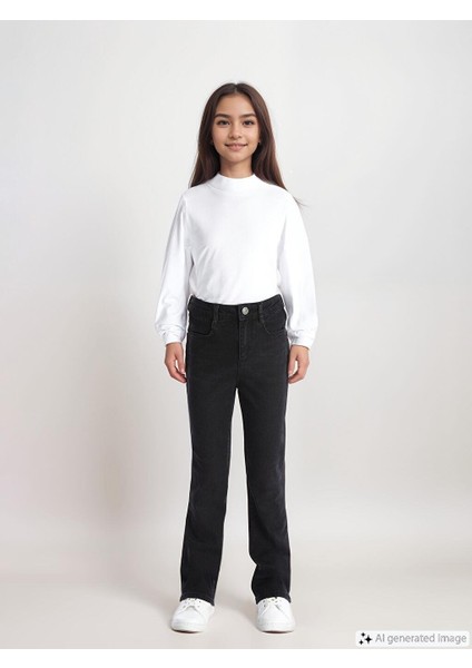 Beli Ayarlanabilir Lastikli Kız Çocuk Jean Pantolon