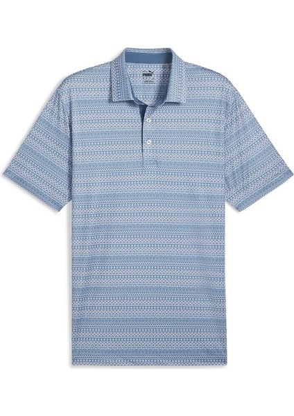 Fair Isle Micro Print Golf Polo Tshirt
