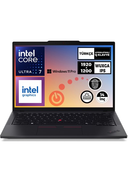 Thinkpad T14 Gen 5 Ultra 7 155U 48GB 2tb SSD 14" Wuxga W11P Notebook 21ML0013TX 009