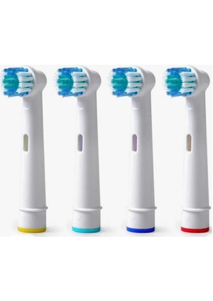 Oral - B Braun Şarjlı ve Pilli Diş Fırçası Uyumlu 4 Adet Yedek Başlık