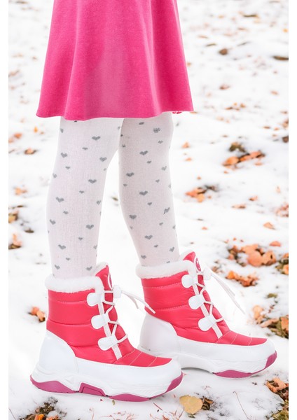Alison Bağcıklı Kız Çocuk Kar Botu Fuşya - Pembe