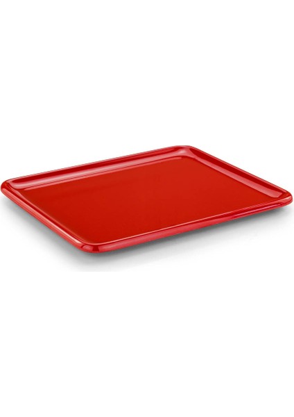 Kırılmaz 1/2 Açık Büfe Tepsi 2 Adet 26,5X32,5 cm Kırmızı TR531R