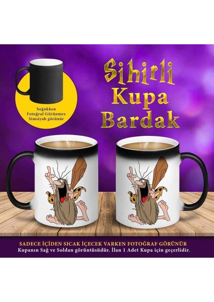 Captan Mağara Adamı Sihirli Hediyelik Kupa Bardak-Captain
