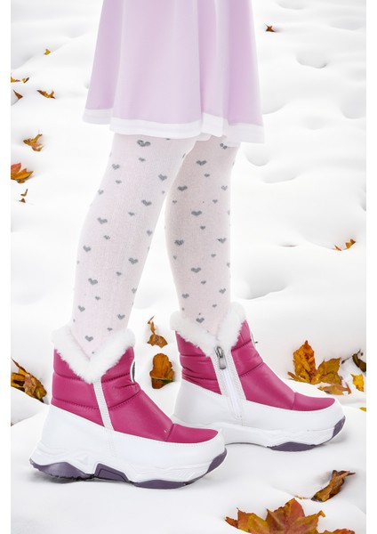 Pamela Fermuarlı Kız Çocuk Kar Botu Mor