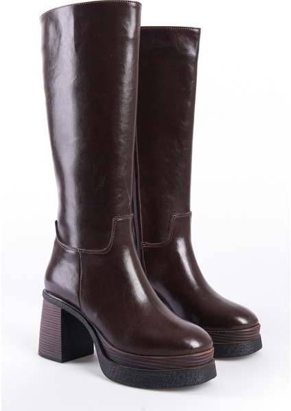 Yuvarlak Burunlu Topuklu Kadın Çizme modelleri