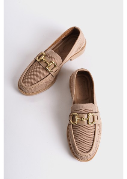 Capone Outfitters Triko Metal Tokalı Kadın Loafer Ayakkabı