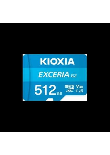 Kıoxıa 512GB Exceriag2, LMEX1L512GG2 U1 V30 4k, CL10, 100MB/S, Microsd Kart Bellek (Sd Adaptörlü)