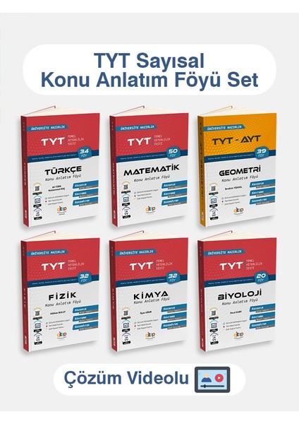 Tyt Sayısal Konu Anlatım Föyü Set (Video Çözümlü) 2024-2025