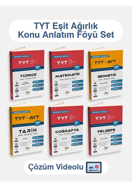 Tyt Eşit Ağırlık Konu Anlatım Föyü Set (Video Çözümlü) 2024-2025