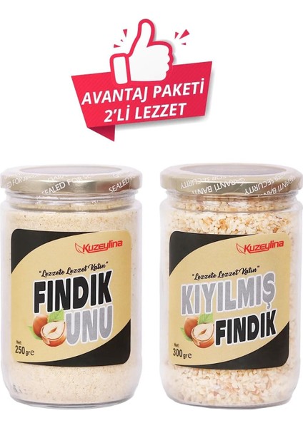 2'li Lezzet - Fındık Unu 250 G + Kıyılmış Fındık 300 G